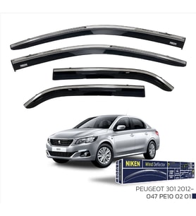 Niken Peugeot Uyumlu 301 2012+ Kromlu Cam Rüzgarlığı 4'Lü