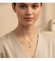 XUPİNG JEWELRY SALYANGOZ TAŞLI KOLYE (Altın)
