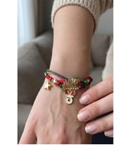 YILBAŞI NOEL ZİNCİR BONCUK İP CHARM BİLEKLİK