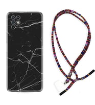 INFINIX Note 11 Pro Note 10 Hot 9 Play Kılıf Boyun Asklı Rasta Silikon Siyah Mermer 1299