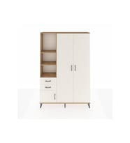 Arges Gardrop 5 Raflı 2 Çekmeceli Tek Askılı 132x30x195 Çam-Aytaşı