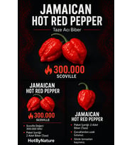JAMAICAN HOT RED PEPPER / 300.000 Scoville - Gerçek Taze Acı Biber