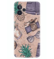 General Mobile GM 24 Pro Kılıf Resimli Desenli Baskılı Silikon Ananas Camera Glass 1357