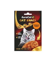 EuroCat Tahılsız Şekersiz Kurutulmuş Et Cat Chicken Cubes Flakes Kedi Ödülü 50 Gr