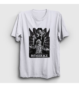 Presmono Unisex Beyaz Graveyard Tim Burton Film Beetlejuice T-Shirt 452847tt