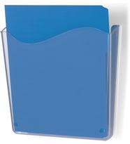 ® OIC® Kırılmaz Dikey Duvar Dosyası, 10" Y x 10" G x 3" D, Şeffaf