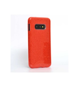 Samsung Galaxy S10E Uyumlu Kılıf Zore Shining Silikon (Kırmızı)