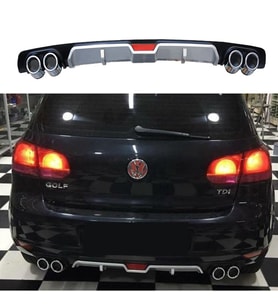 Volkswagen Golf 6 Difüzör Arka Tampon Eki 4 Egzoz Çıkışlı