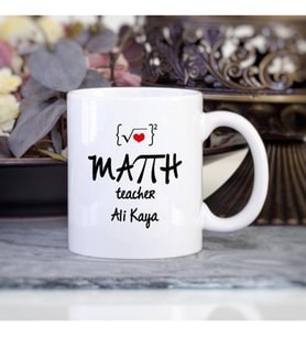 Kişiye Özel İsimli Matematik Öğretmeni Kupa