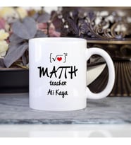 Kişiye Özel İsimli Matematik Öğretmeni Kupa