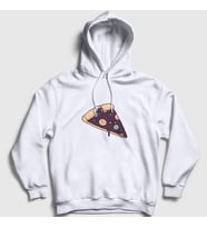 Presmono Unisex Beyaz Pizza Bed Astronaut Space Astronot Uzay Kapüşonlu Sweatshirt 283701tt