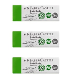 Faber Castell Doğa Dostu Büyük Silgi Dust Free PVC Free 3 lü 187254