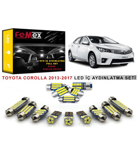 Toyota Corolla 2013-2017 LED İç Aydınlatma Ampul Seti FEMEX Parlak Beyaz