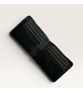 Kalkan Deri İtalyan Deri Klasik Cüzdan (black)