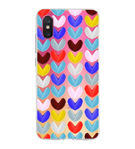 PrintiFy Xiaomi Mi 8 Pro ile Uyumlu 1mm Slim Fit Water Color 1 Baskılı Şeffaf  Kılıf