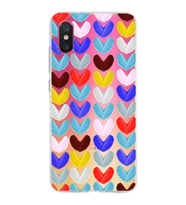 PrintiFy Xiaomi Mi 8 Pro ile Uyumlu 1mm Slim Fit Water Color 1 Baskılı Şeffaf  Kılıf