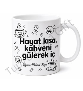 Espirili Yazılı Kişiye Özel Baskılı Kupa Bardak Komik Hediye
