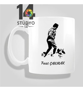 Stüdyo 14 Kişiye Mustafa Kemal Atatürk Siluetli İsim Soy İsim Kupa - Mug 03