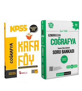 Hoca Kafası KPSS Coğrafya Konu Anlatımı Kafa Föy ve Pegem Soru Bankası Seti 2 Kitap