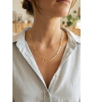Gold Renk Pul Model 60 cm Kadın Kolye
