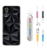 General Mobile GM 21 Pro GM 22 Pro Plus Kılıf Kablo Koruma Spiral Silikon Prizmalar 1782