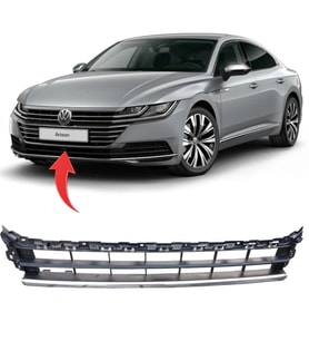 Vw Arteon 2017>> Ön Tampon Orta Izgara Kromu İle Birlikte 3G8853677