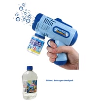 Baloncuk Yağmuru Başlasın! Bubble Blaster Köpük Tabancası + 500 ml Likit Seti (Çok Renkli)