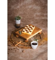 Risus Top Ahşap Pasta Sunum Tabağı 17x25 Cm, Şık ve Kullanışlı