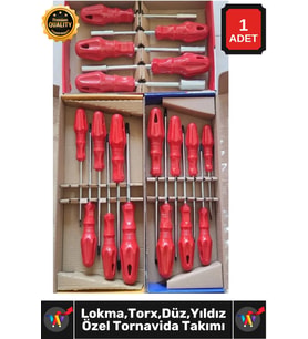 #Tornavida Profesyonel Dayanıklı Lokma Tornavida Torx Tornavida Düz Yıldız Tornavida Seti Takımı