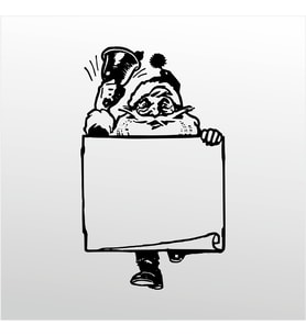 Folyo Sticker Noel Baba 60cm Uzunluk (Karışık)