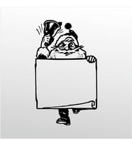 Folyo Sticker Noel Baba 60cm Uzunluk (Karışık)