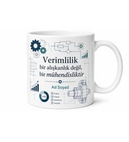 Endüstri Mühendisi İçin Kişiye Özel İsimli Baskılı Kupa Bardak İş Hediyesi