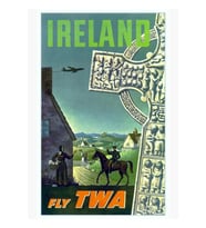 Irlanda Seyahat Posteri Tablo Ahşap Poster Dekoratif