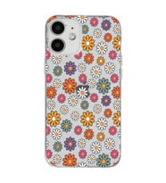 Iphone 12 Uyumlu Çiçek Desenli Şeffaf Telefon Kılıfı