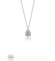 SWAROVSKİ TAŞLI  ZİRCONİA DAMLA PIRLANTA MONTÜR 925 AYAR GÜMÜŞ KOLYE