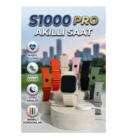 S1000 Pro Akıllı Saat 7 Kordonlu Bluetooth Aramalı Sağlık Takipli Dokunmatik Ekran