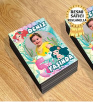 Kişiye Özel Resimli Magnet Deniz Kızı Temalı 8x6 Cm 10 Adet (Çok Renkli)