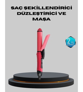 5 Kademeli Seramik Saç Düzleştirici - Düz Ve Kıvırcık Mod, 26 Mm Plaka, Profesyonel Saç Şekillendirme