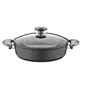 Oms Gr204 Granit Gri Kısa Tencere 30 Cm