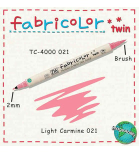 Zig Fabricolor Twin Çift Uçlu Kumaş Boyama Kalemi LIGHT CARMINE 