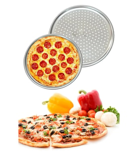 Prestige 32cm Delikli Paslanmaz Çelik Pizza & Pide Tepsisi