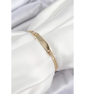Pirinç Dikdörtgen Model Gold Renk Xuping Bebek Künyesi - TJ-BB7434