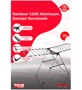 ASVERA RAİNBOW %100 ALÜMİNYUM ÇAMAŞIR KURUTMALIK (Gri)
