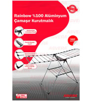 ASVERA RAİNBOW %100 ALÜMİNYUM ÇAMAŞIR KURUTMALIK (Gri)