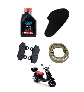 Kuba Azure 50 Motul Yağ Bakım Seti Ön-Arka Balata ve Hava Filtresi