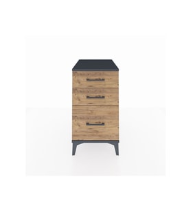 Kronos Komodin 3 Çekmeceli 44x59x80 Antrasit-Çam