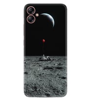 Samsung Galaxy A04E Kılıf Silikon Desen Özel Seri Astronoot Red Baloon 1608
