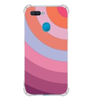 PrintiFy Oppo AX7 Uyumlu Köşe Korumalı Renk Cümbüşü F Tasarımlı Şeffaf Silikon Kılıf