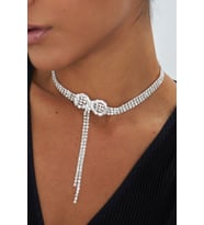 Lesa Wear Gümüş Kaplama Su Yolu Taşlı Fiyonk Kolye