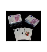 Kişiye Özel Euro Tasarımlı Gümüş İskambil Oyun Kartı - 9x6x2cm